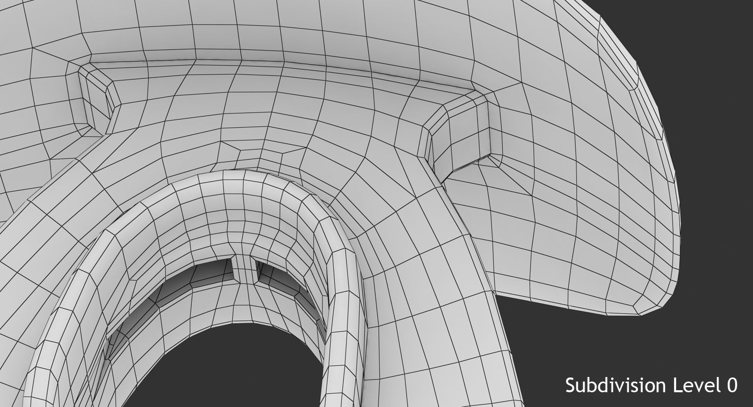 Football Mouthpiece Low-poly 3D model_12