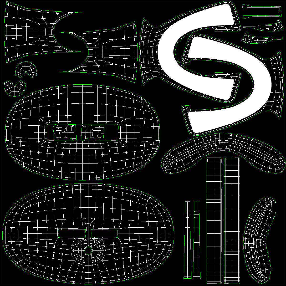 Football Mouthpiece Low-poly 3D model_15