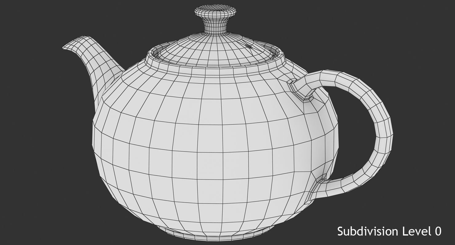 Teapot Low-poly 3D model_9