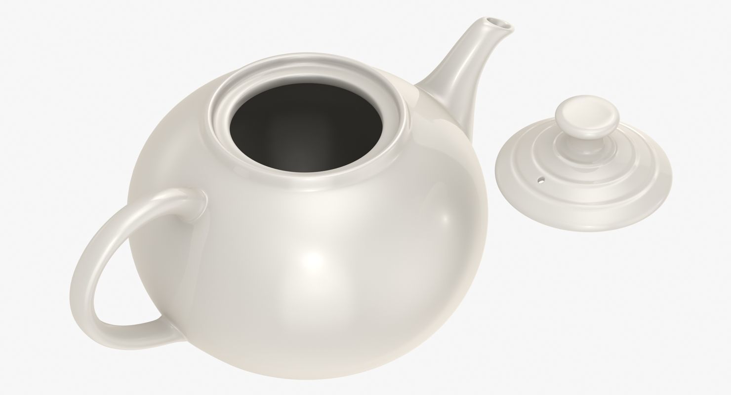 Teapot Low-poly 3D model_7