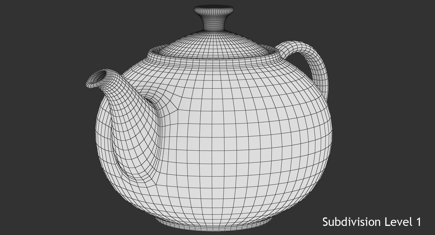 Teapot Low-poly 3D model_12