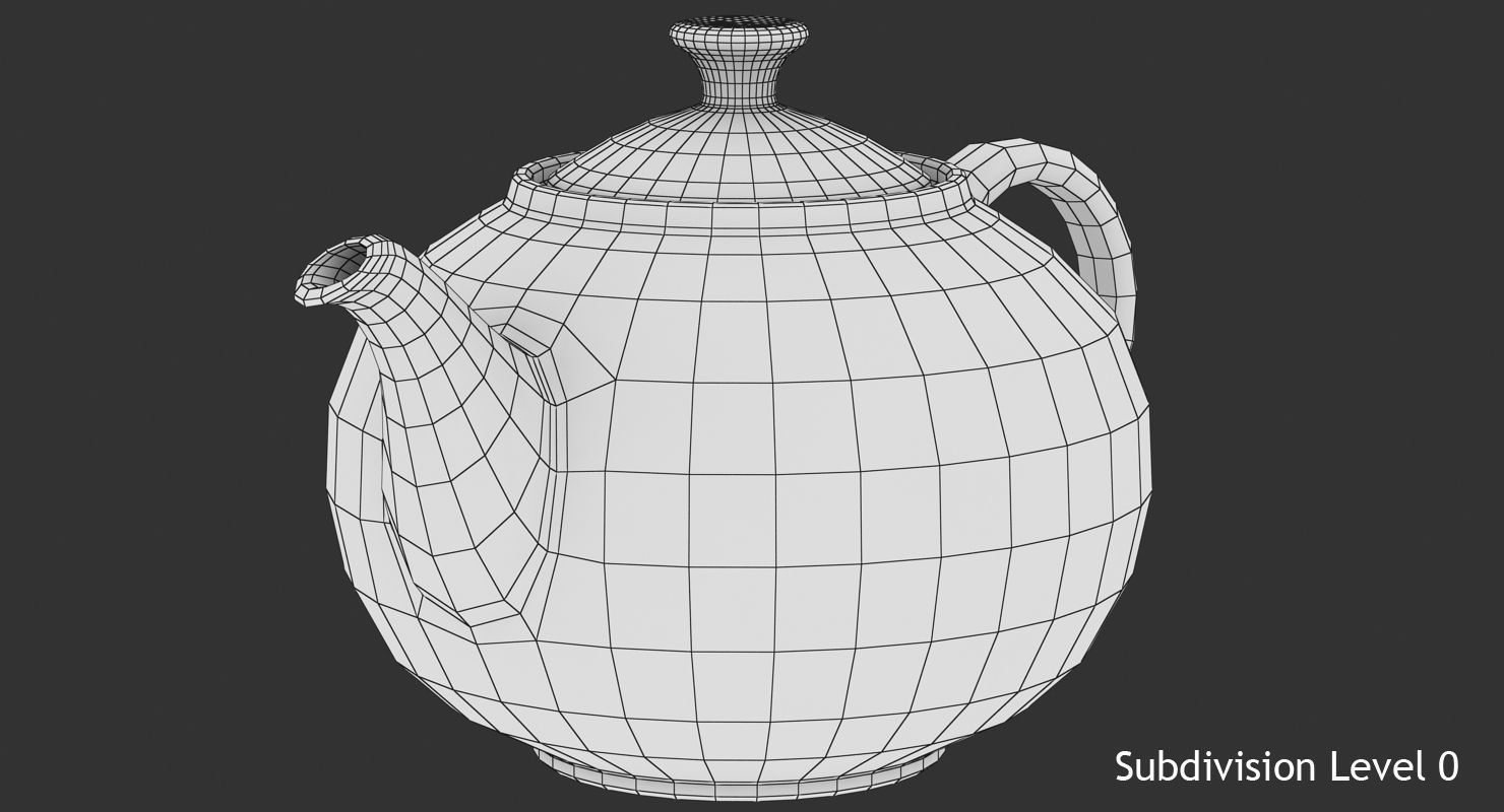 Teapot Low-poly 3D model_11