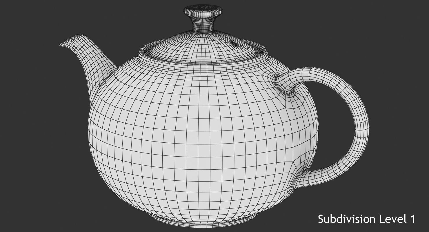 Teapot Low-poly 3D model_10