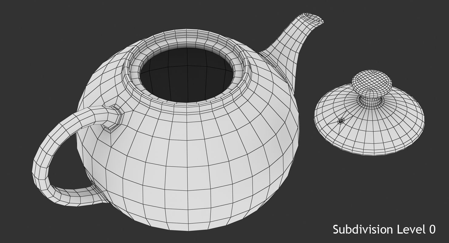 Teapot Low-poly 3D model_13
