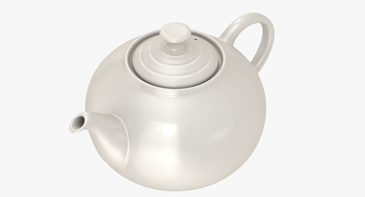 Teapot Low-poly 3D model_4