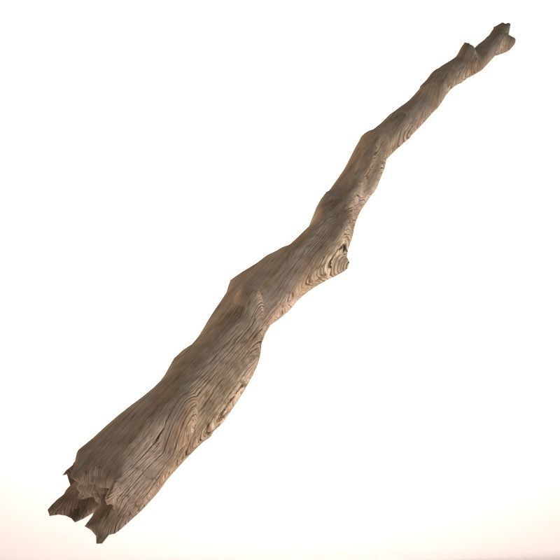 Wooden Stick 3D model_1