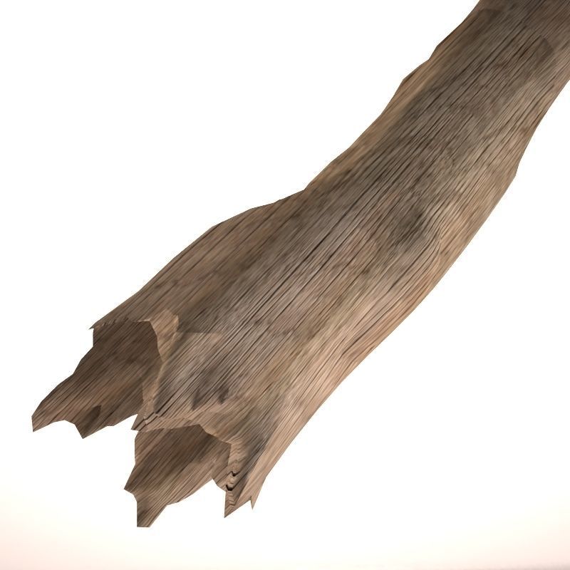 Wooden Stick 3D model_2