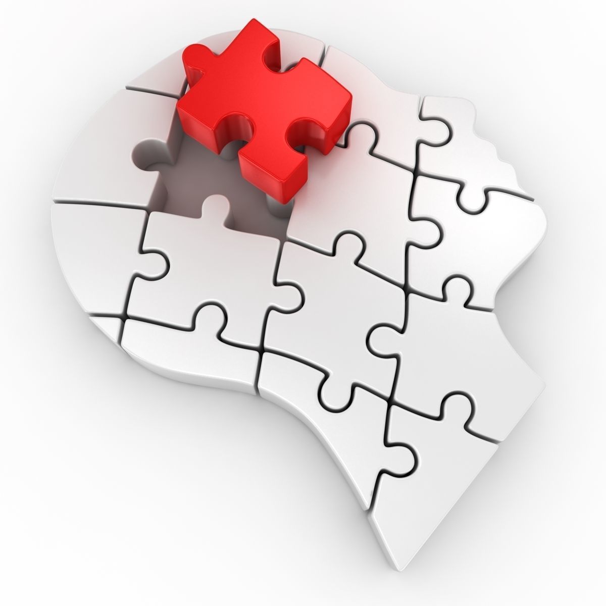 Puzzle Head Low-poly 3D model_6