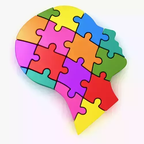 Puzzle Head Low-poly 3D model