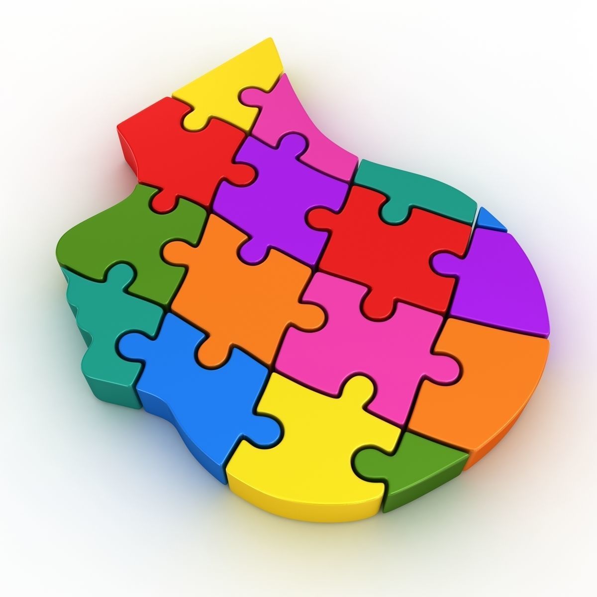 Puzzle Head Low-poly 3D model_3