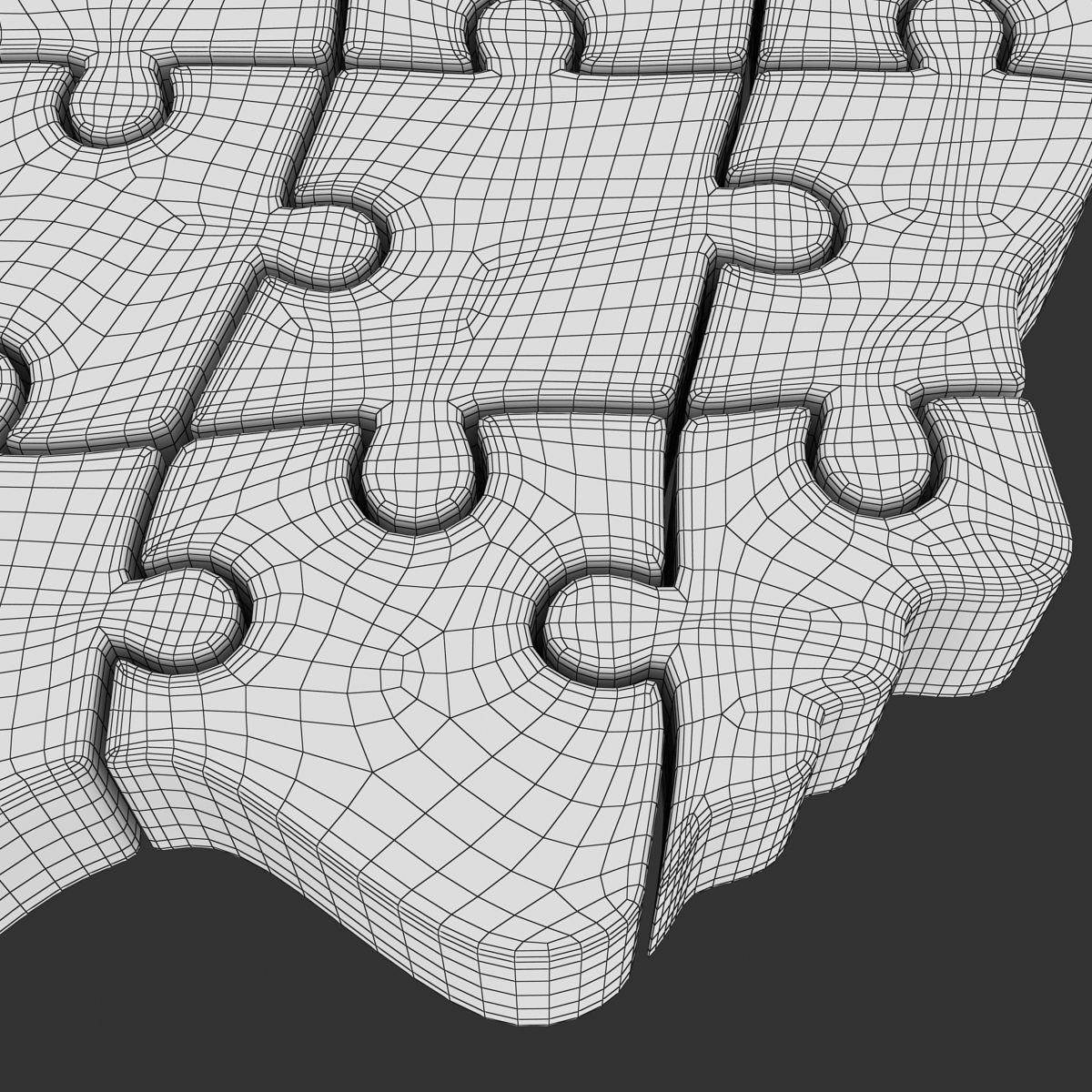 Puzzle Head Low-poly 3D model_10