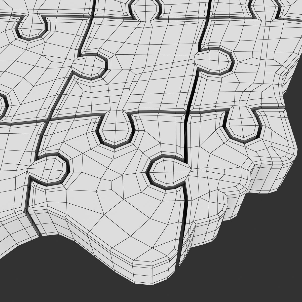 Puzzle Head Low-poly 3D model_9