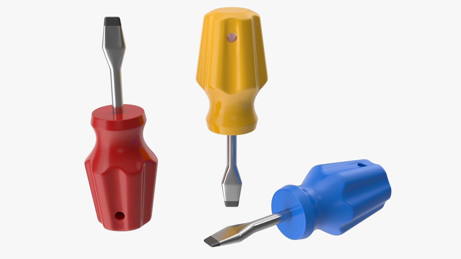 Screwdriver Low-poly 3D model_8