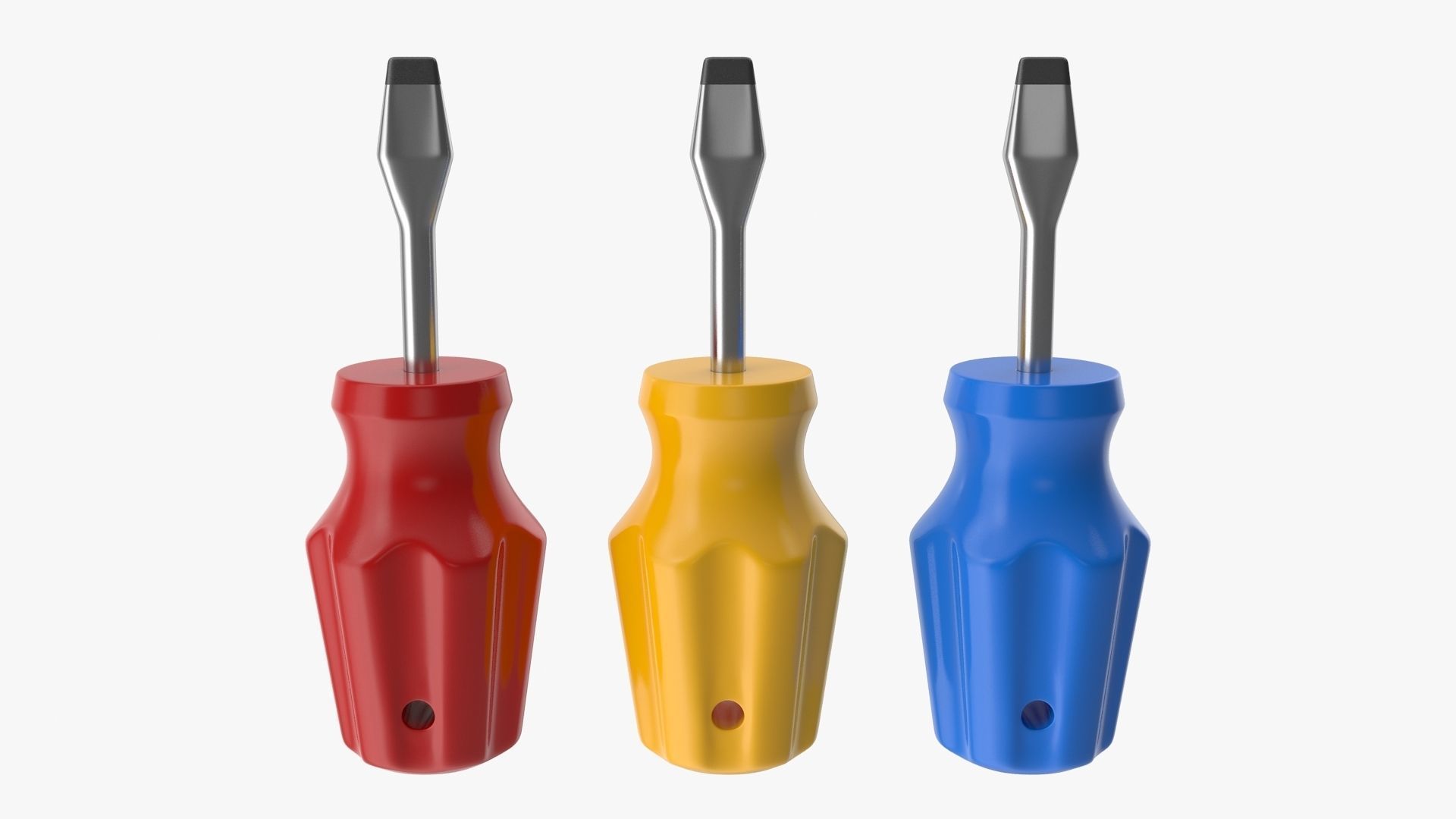 Screwdriver Low-poly 3D model_7