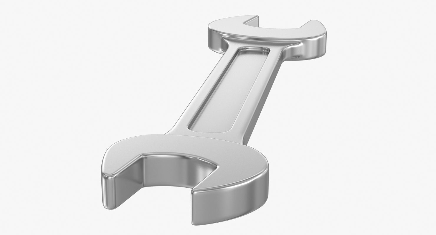 Wrench Low-poly 3D model_5