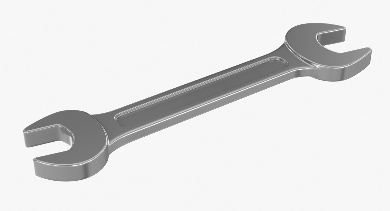 Wrench Low-poly 3D model_3