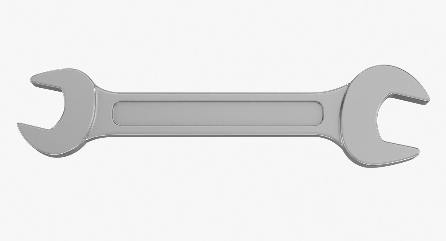 Wrench Low-poly 3D model_4