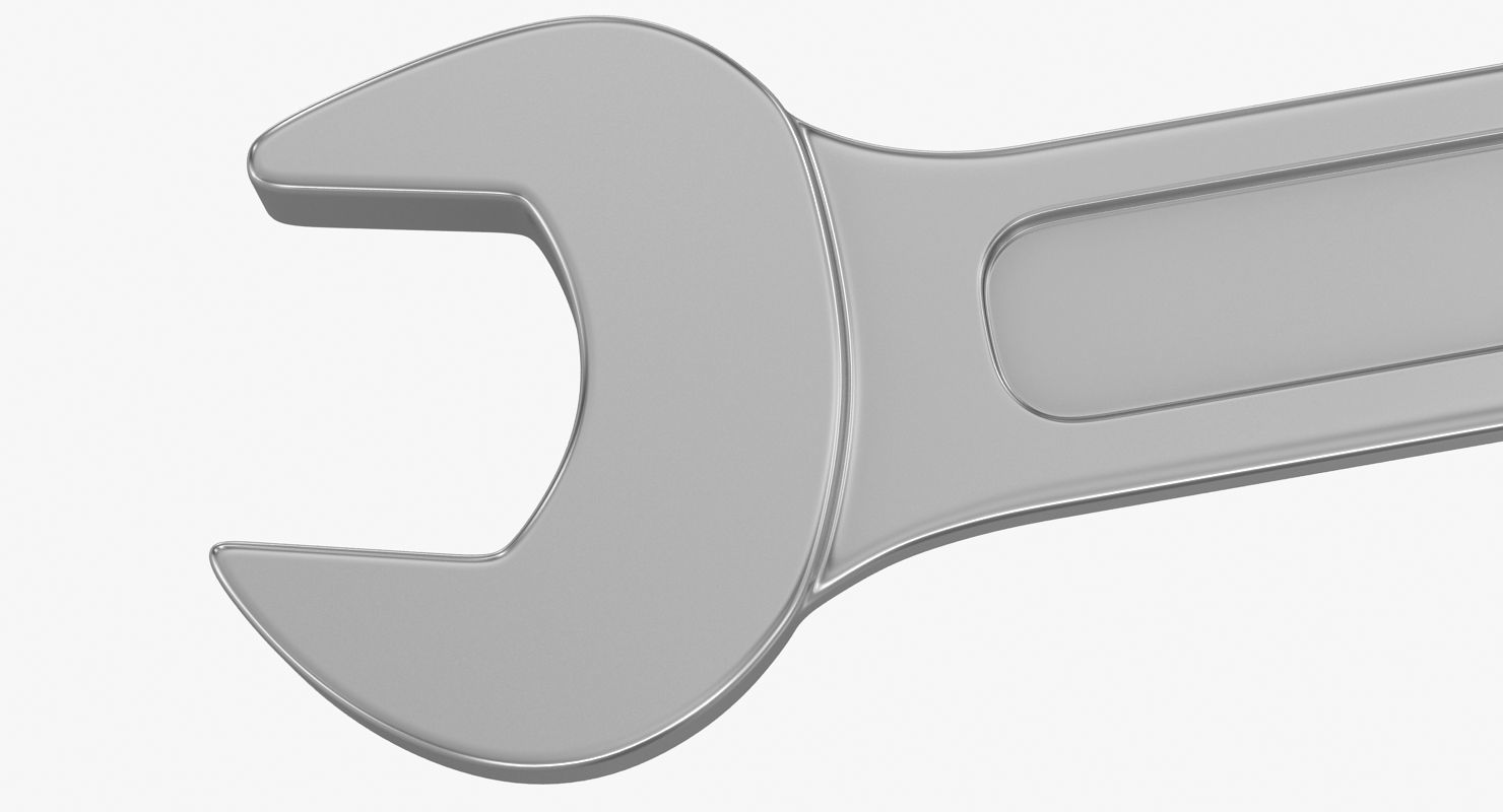 Wrench Low-poly 3D model_6