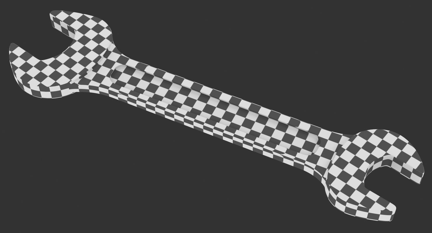Wrench Low-poly 3D model_14