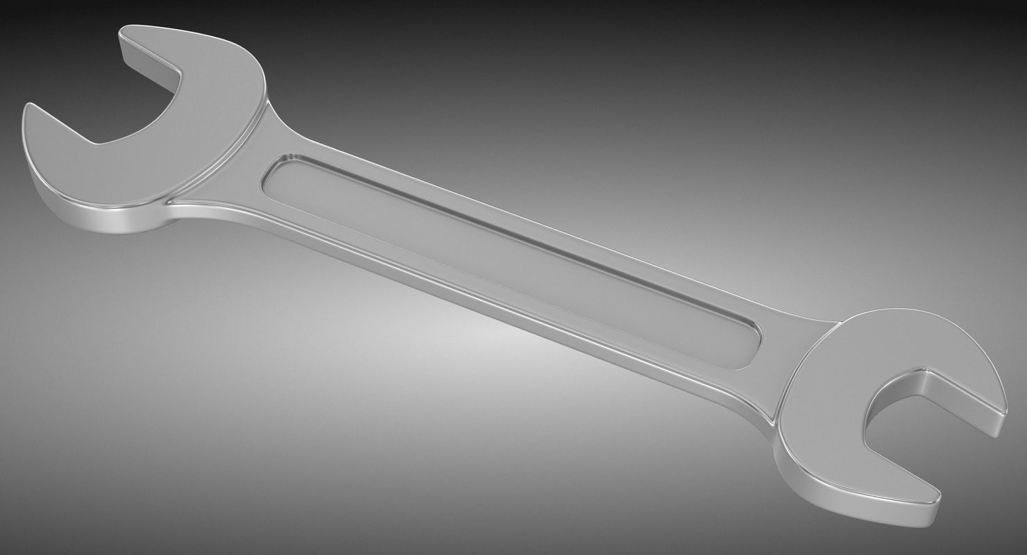 Wrench Low-poly 3D model_2