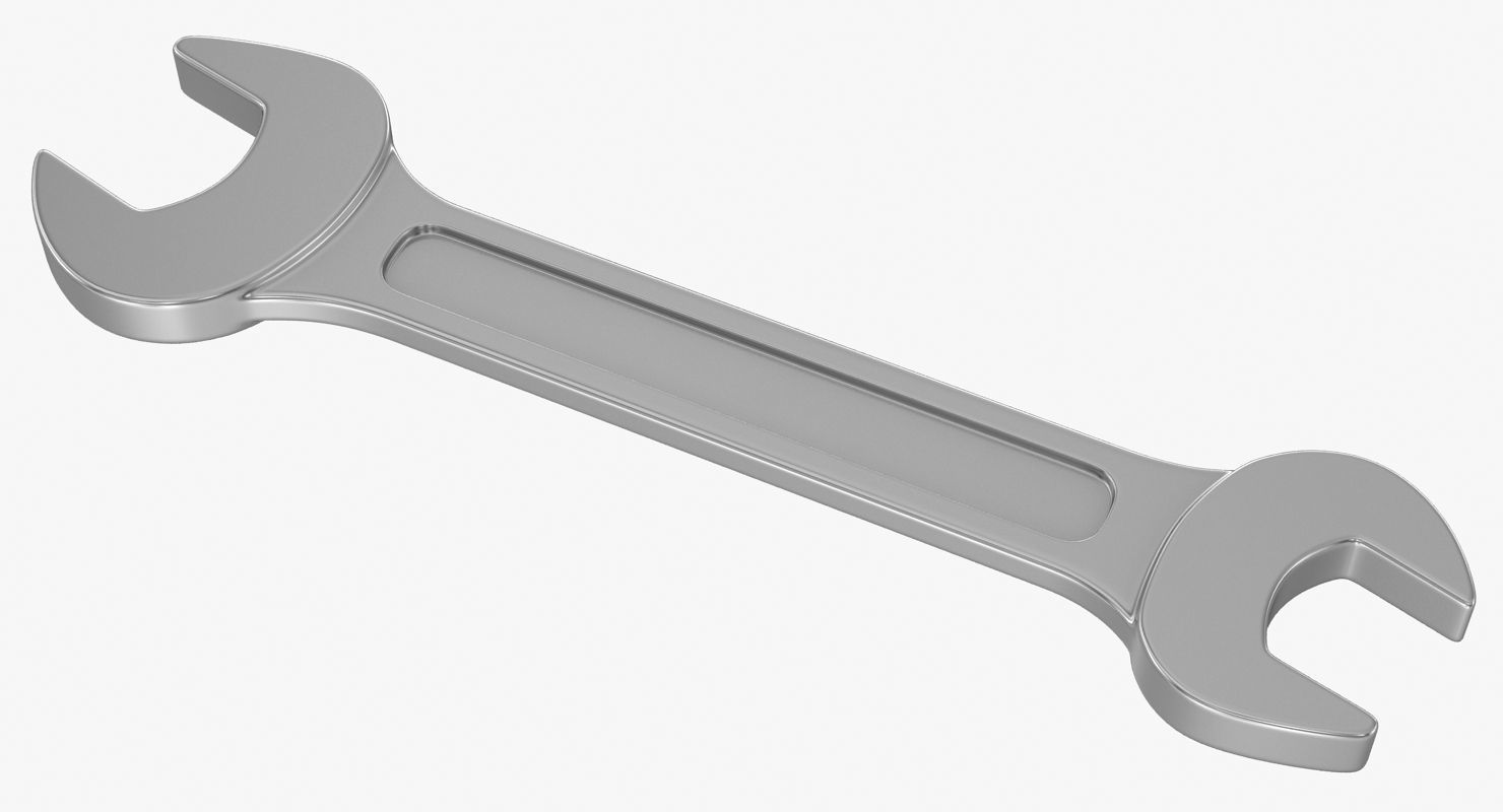 Wrench Low-poly 3D model_1