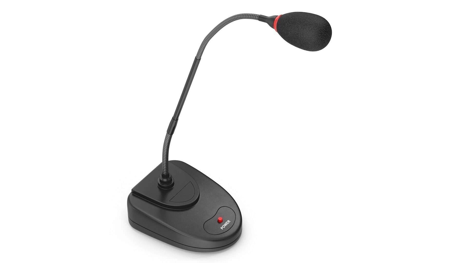 Conference Microphone Low-poly 3D model_4