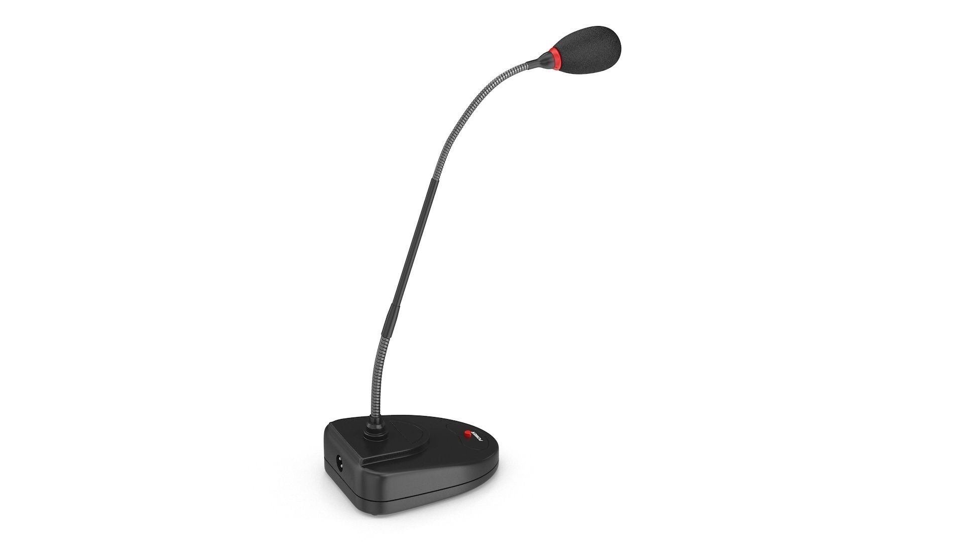 Conference Microphone Low-poly 3D model_3