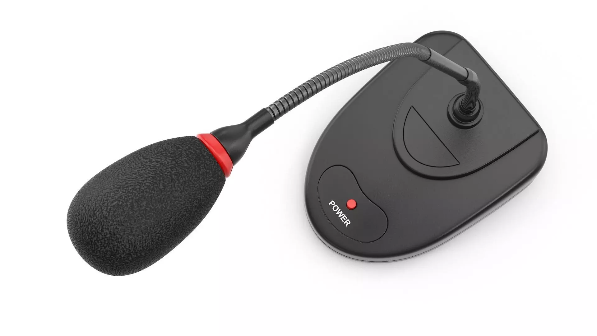 Conference Microphone Low-poly 3D model_0