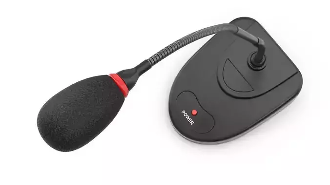 Conference Microphone Low-poly 3D model