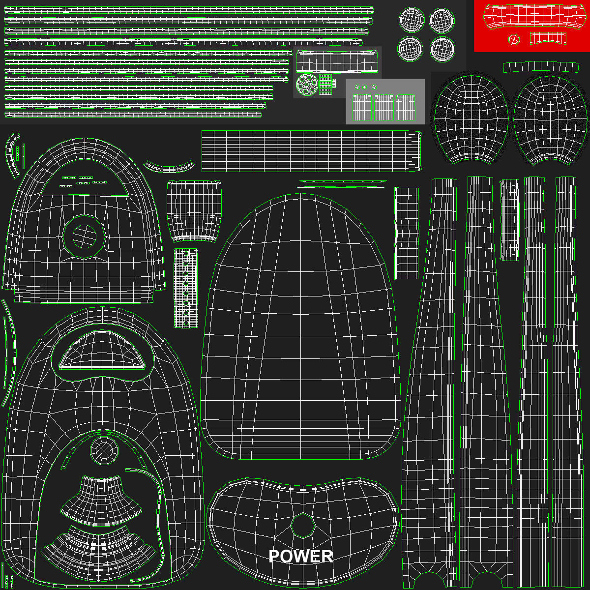 Conference Microphone Low-poly 3D model_10