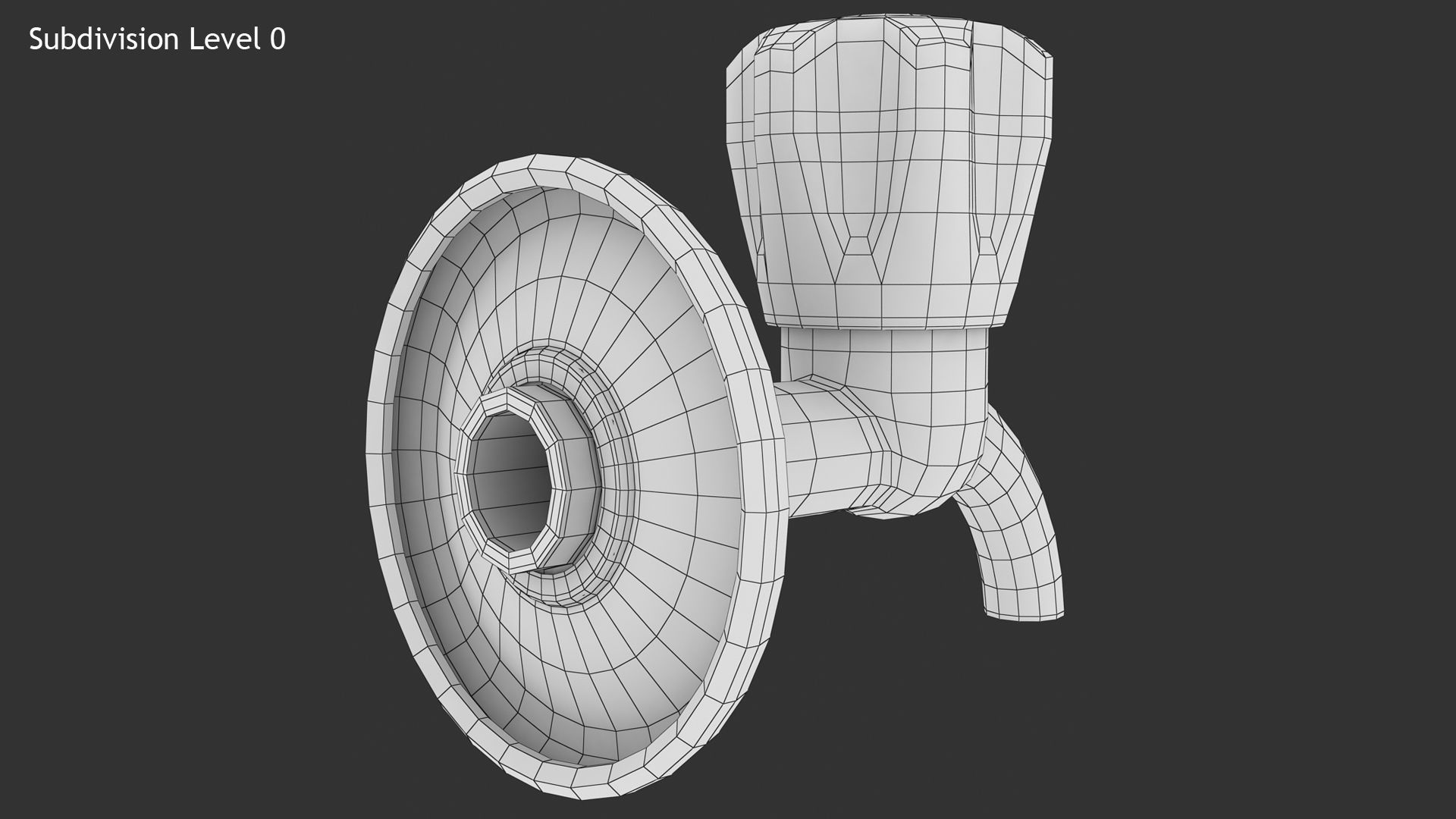 Chrome Tap Low-poly 3D model_11