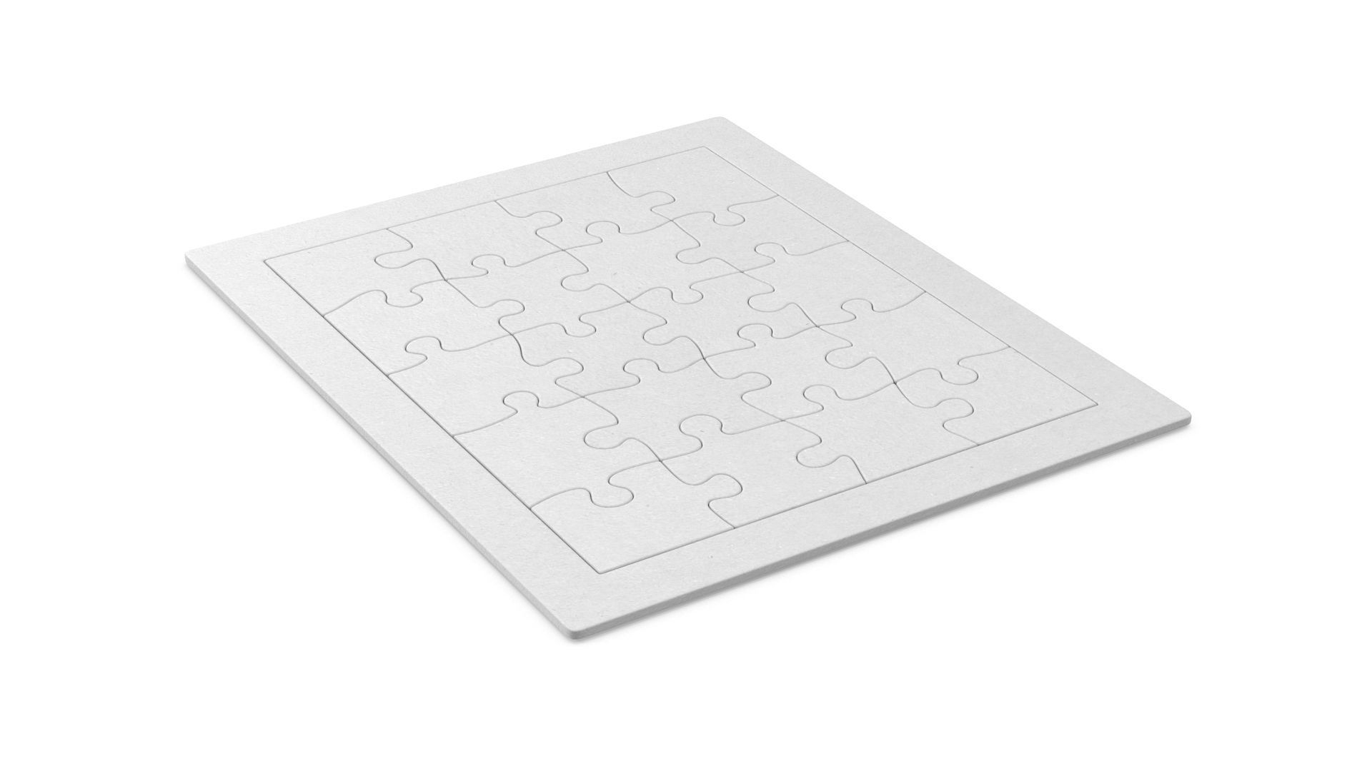 Jigsaw Puzzle - 20 piece Low-poly 3D model_2