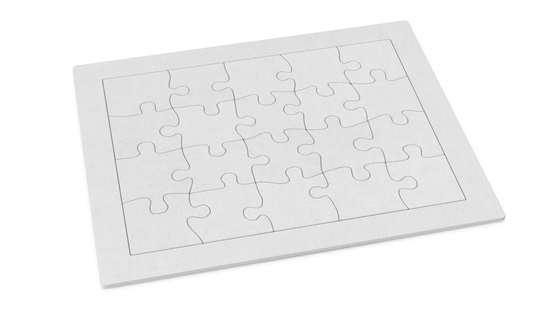 Jigsaw Puzzle - 20 piece Low-poly 3D model_0