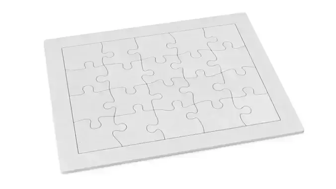 Jigsaw Puzzle - 20 piece Low-poly 3D model