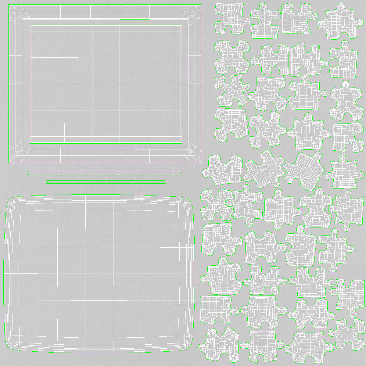 Jigsaw Puzzle - 20 piece Low-poly 3D model_11