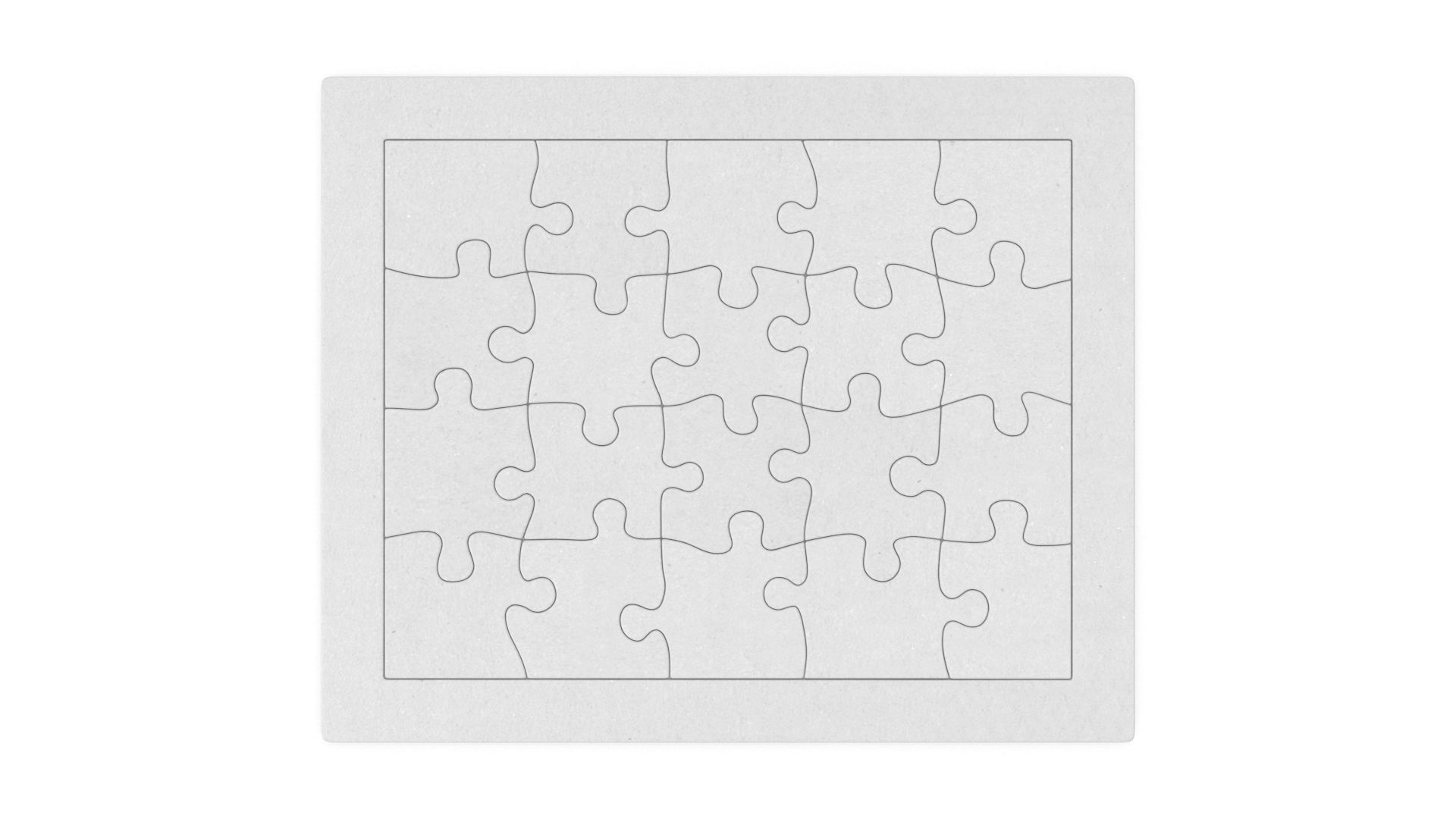 Jigsaw Puzzle - 20 piece Low-poly 3D model_4