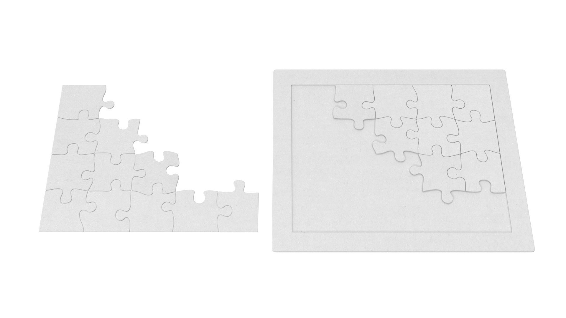 Jigsaw Puzzle - 20 piece Low-poly 3D model_6