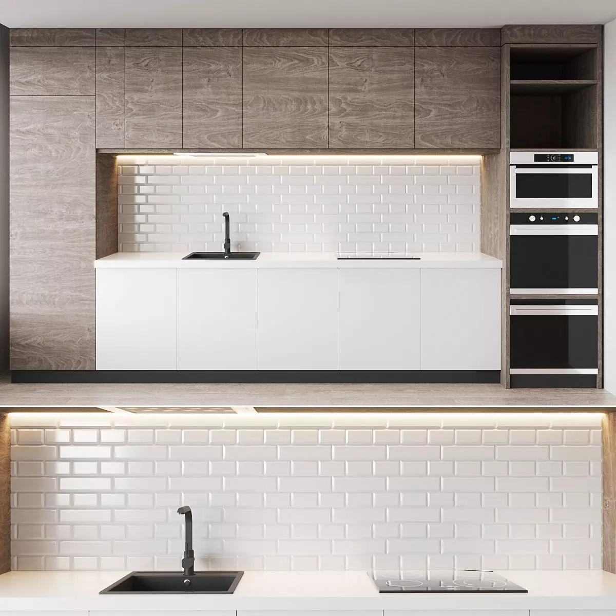 Modern Kitchen 3D model_0