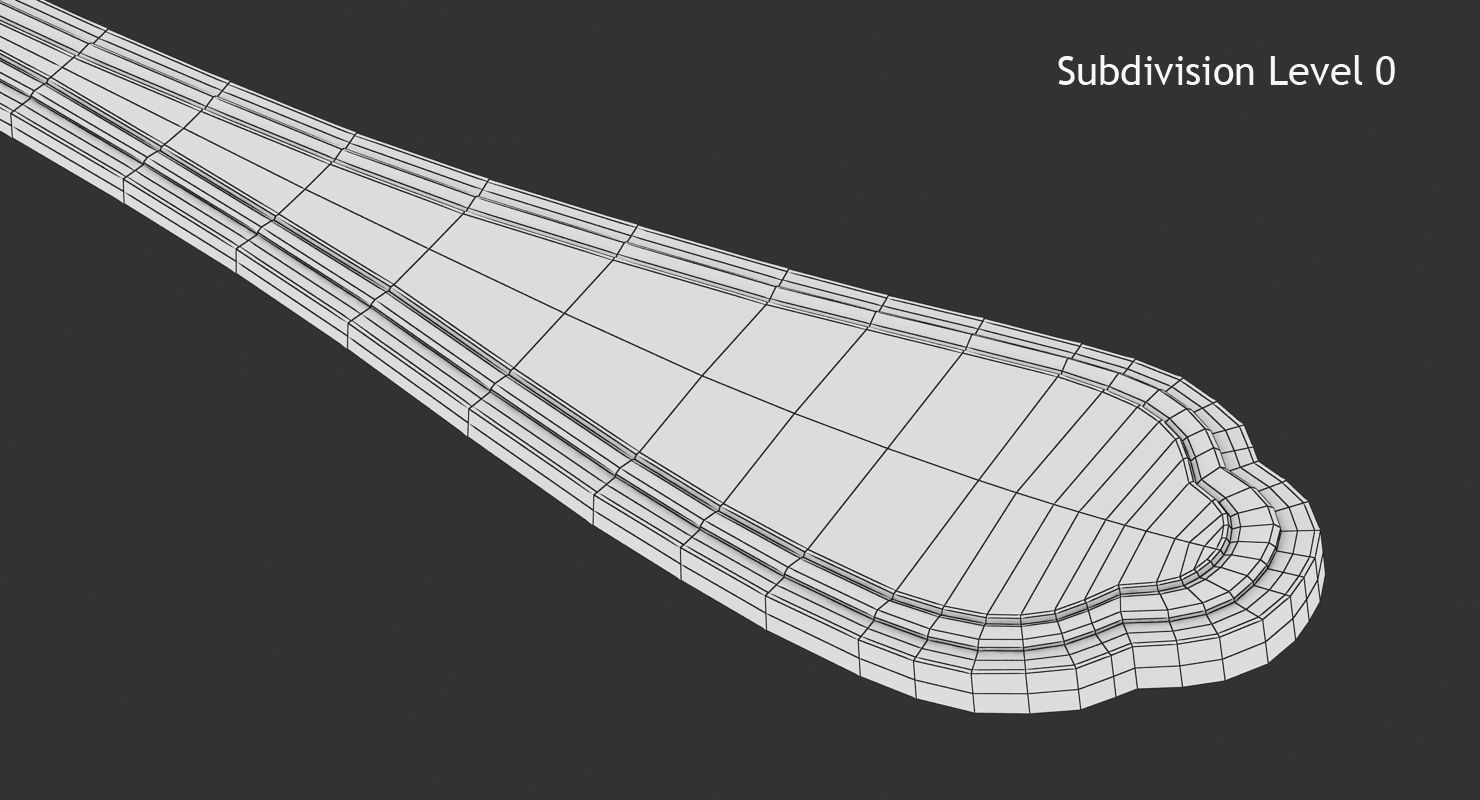 Spoon Low-poly 3D model_10