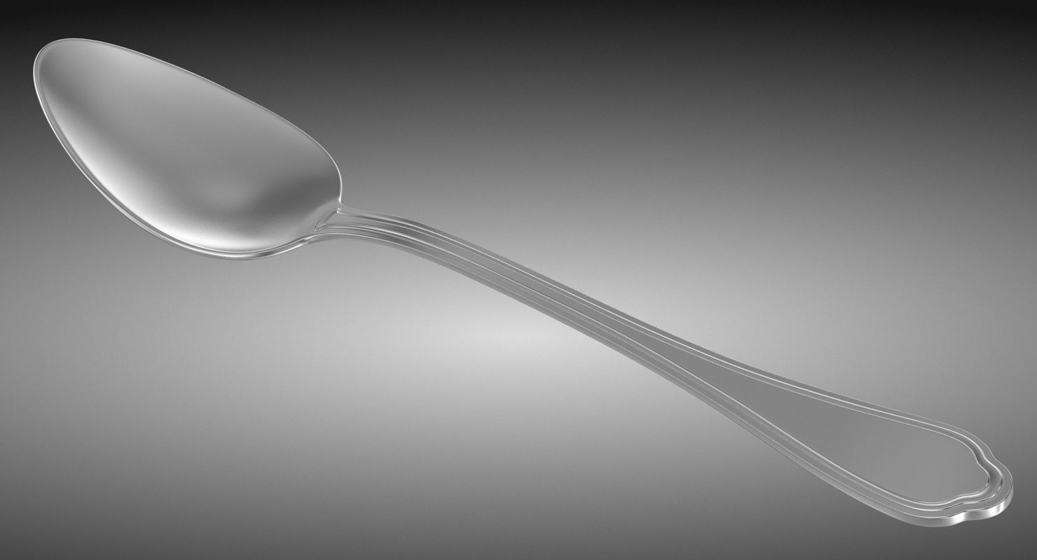 Spoon Low-poly 3D model_2