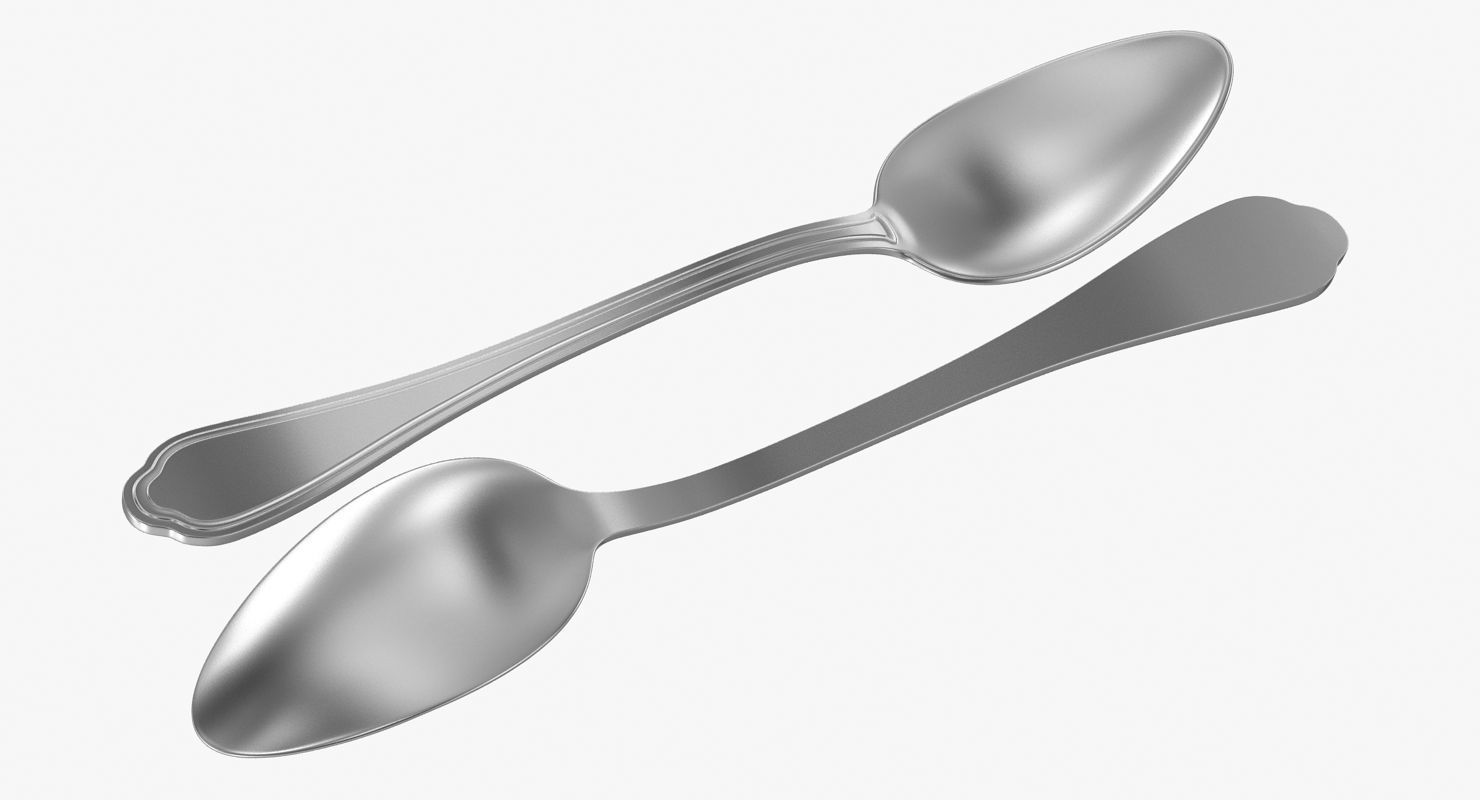Spoon Low-poly 3D model_4