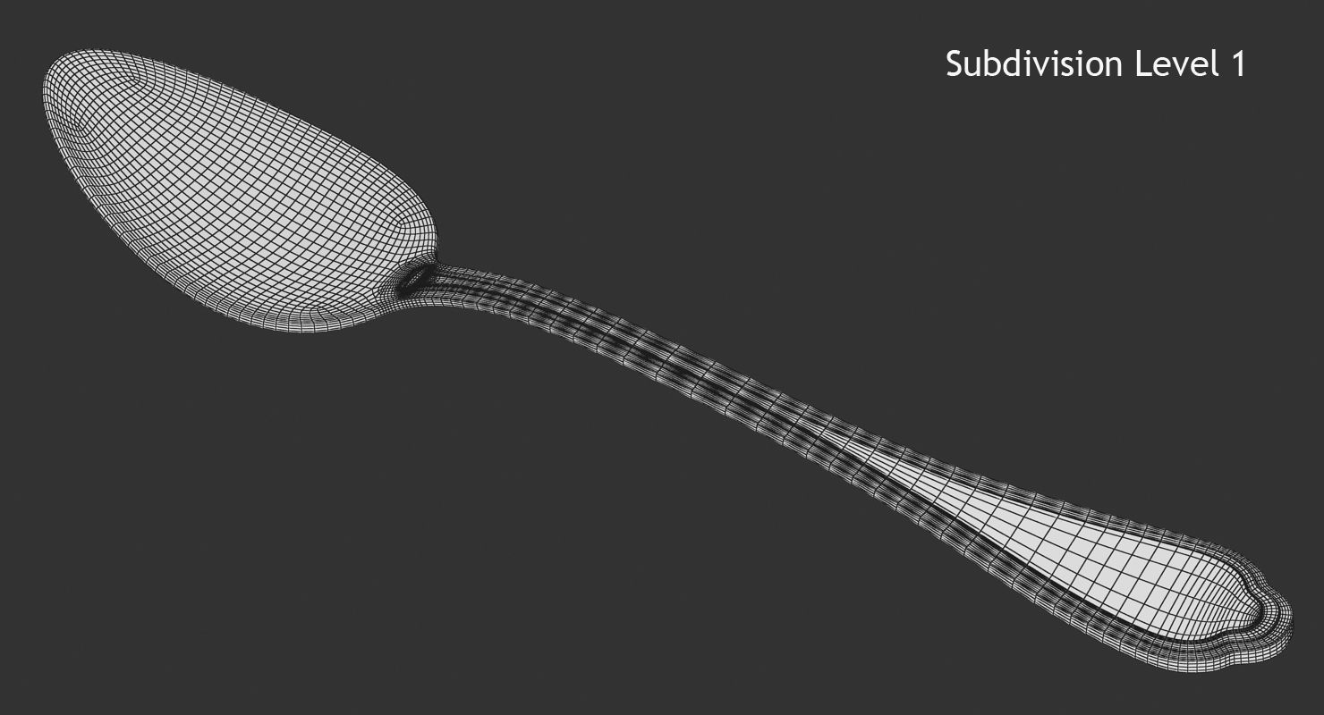 Spoon Low-poly 3D model_9