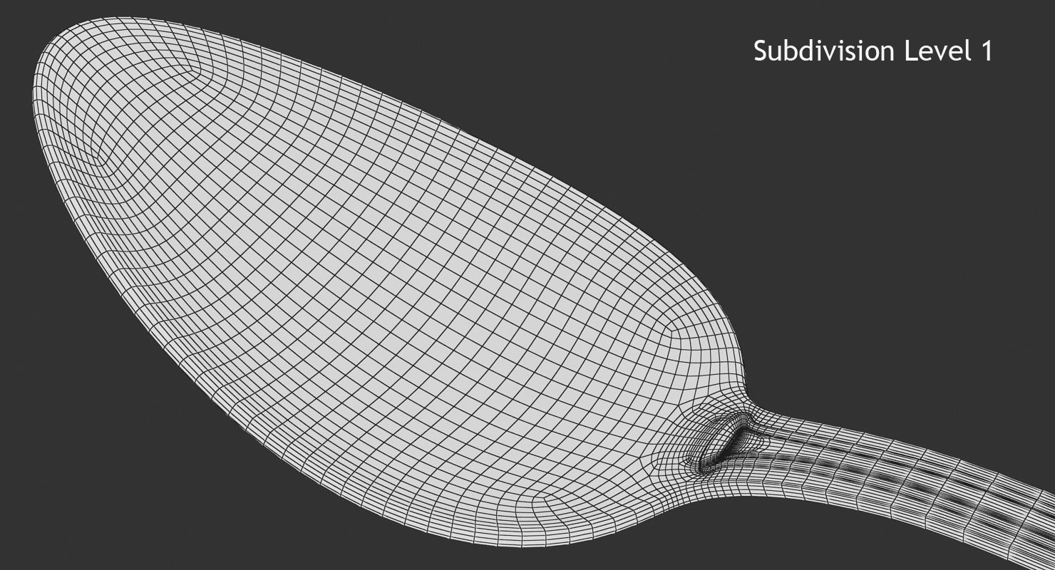 Spoon Low-poly 3D model_13