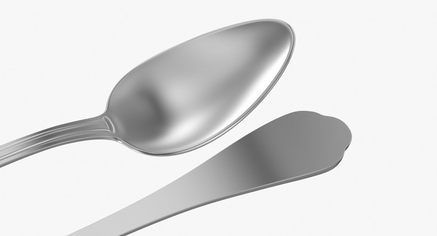 Spoon Low-poly 3D model_5