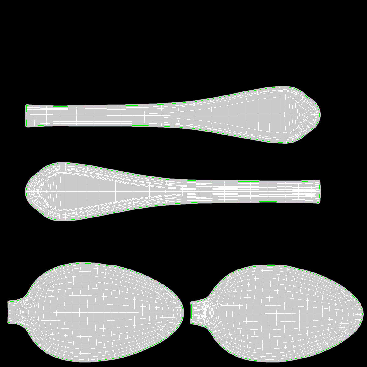 Spoon Low-poly 3D model_15