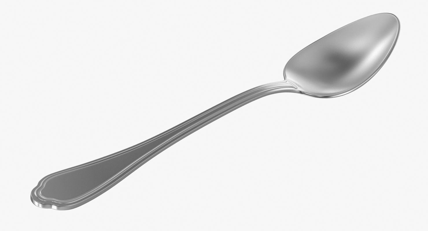 Spoon Low-poly 3D model_3
