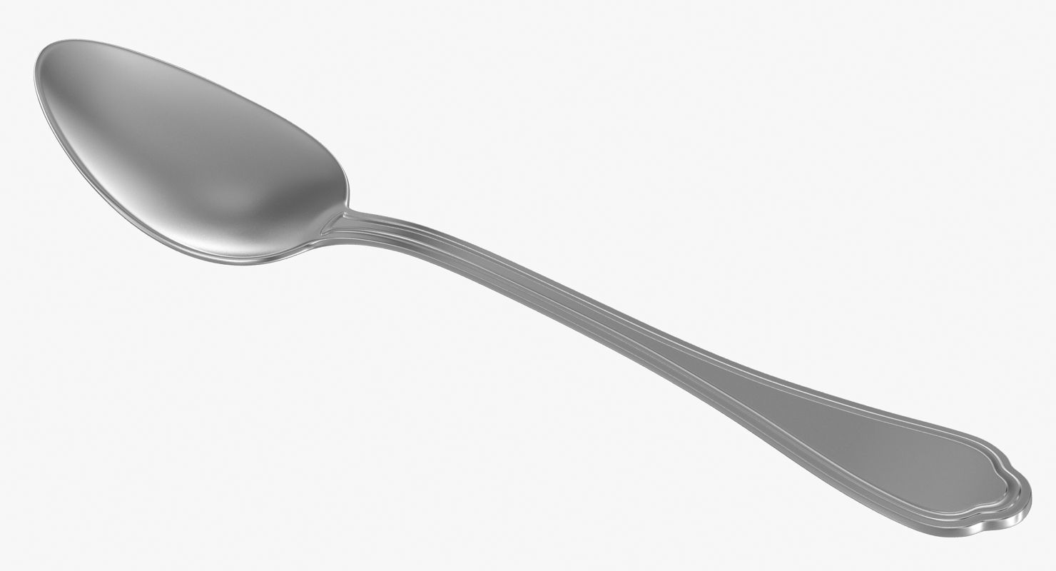 Spoon Low-poly 3D model_1