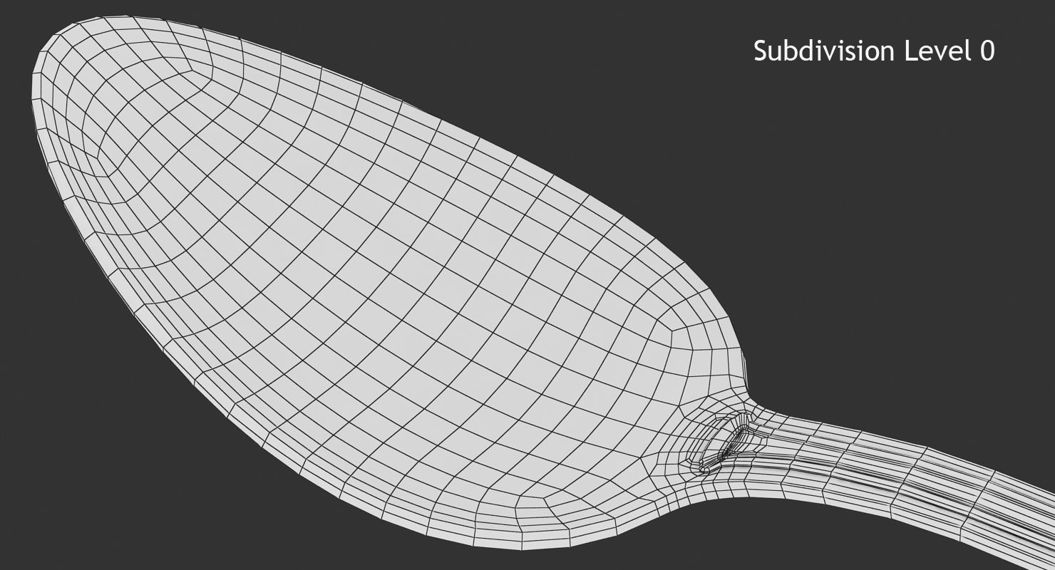 Spoon Low-poly 3D model_12