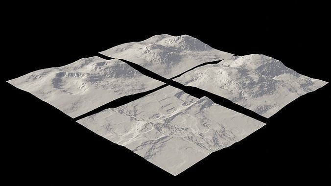 4 Landscape 3D models 3D model