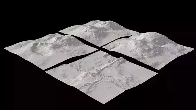 4 Landscape 3D models
